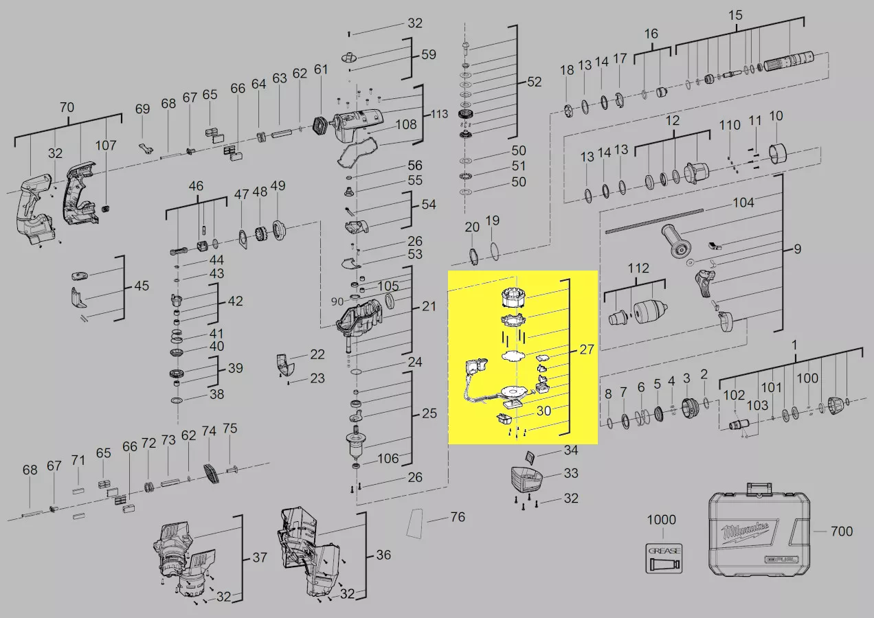 module électronique réf. 4931436499 Milwaukee
